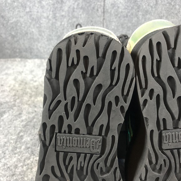 Demonia Swing-115 Platform Boots Womens Size 8 Black Holographic Goth Rave - Picture 16 of 16